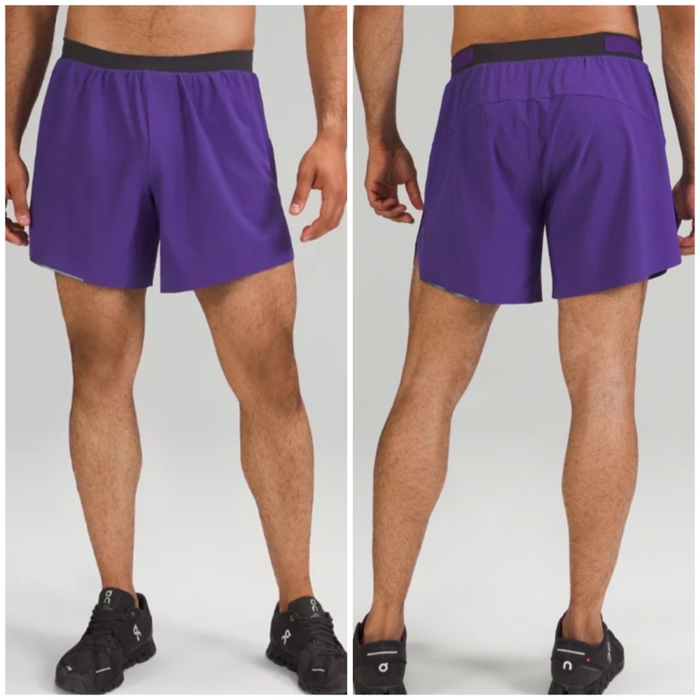 Lululemon Purple Fast and Free Lined Short 6" size medium